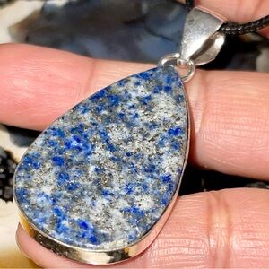 Lapis Lazuli Crystal Pendant 2 1/4”